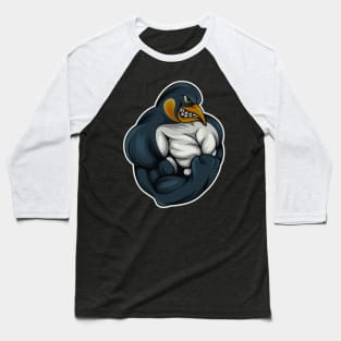 Bodybuilding Penguin Baseball T-Shirt